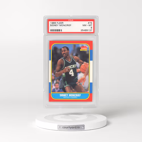 1986 Fleer #75 Sidney Moncrief (PSA 8 NM-MT)