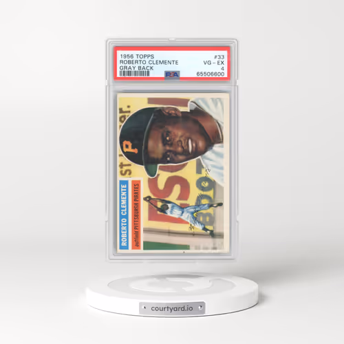 1956 Topps #33 Roberto Clemente - Gray Back (PSA 4 VG-EX)