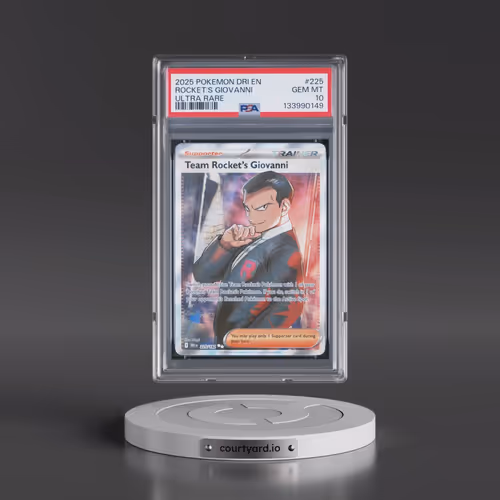2025 Pokémon Dri EN-Destined Rivals #225 Team Rocket's Giovanni - Ultra Rare (PSA 10 GEM MINT)