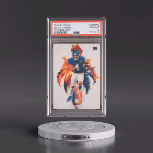2024 Panini Phoenix Color Blast #CBMNS Malik Nabers (PSA 10 GEM MINT)