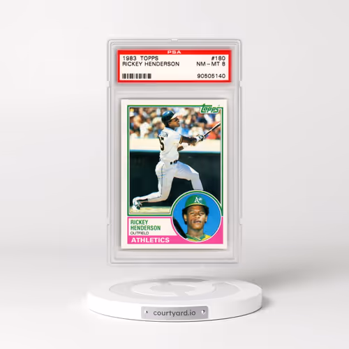 1983 Topps #180 Rickey Henderson (PSA 8 NM-MT)