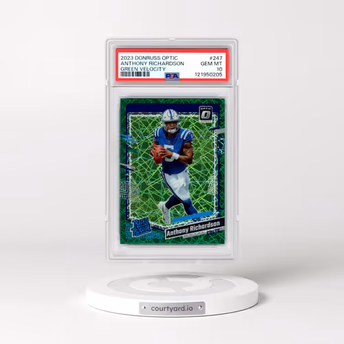 2023 Panini Donruss Optic #247 Anthony Richardson - Green Velocity (PSA 10 GEM MINT)