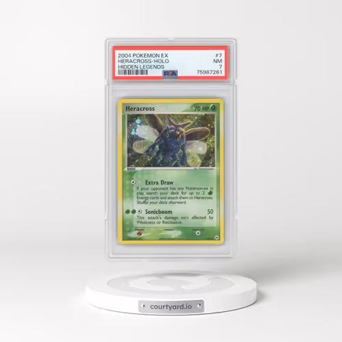 2004 EX Hidden Legends #7 Heracross - Holo (PSA 7 NM)