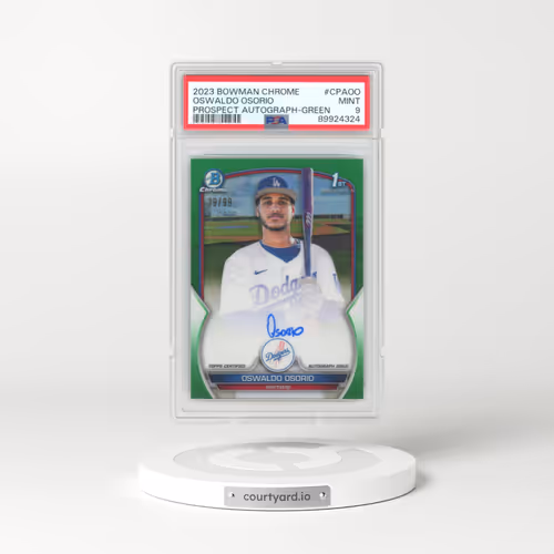 2023 Bowman Chrome Prospect Autographs #CPAOO Oswaldo Osorio - Green Refractor (PSA 9 MINT)