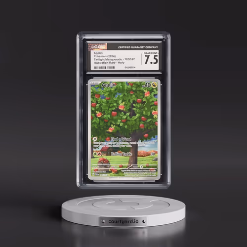 2024 Twilight Masquerade - TWM EN #185/167 Applin - Illustration Rare Holo (CGC 7.5 NM+)