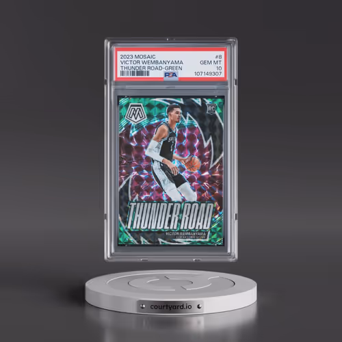 2023 Panini Mosaic Thunder Road #8 Victor Wembanyama - Green (PSA 10 GEM MINT)
