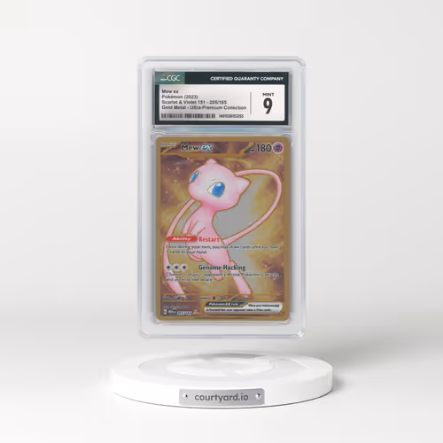 2023 Scarlet & Violet 151 - MEW EN #205 Mew ex - Gold Metal - Ultra-Premium Collection (CGC 9 MINT)