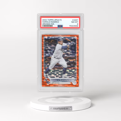 2022 Topps Update #US67 Harold Ramirez - Orange Foil (PSA 8 NM-MT)