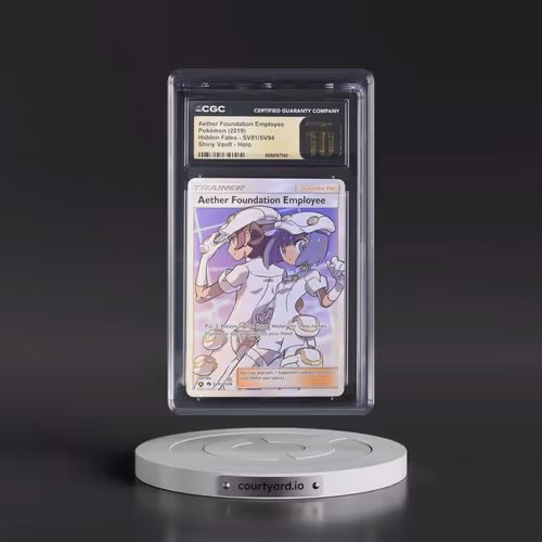 2019 Hidden Fates #SV81/SV94 Aether Foundation Employee - Shiny Vault Holo (CGC 10 PRISTINE)