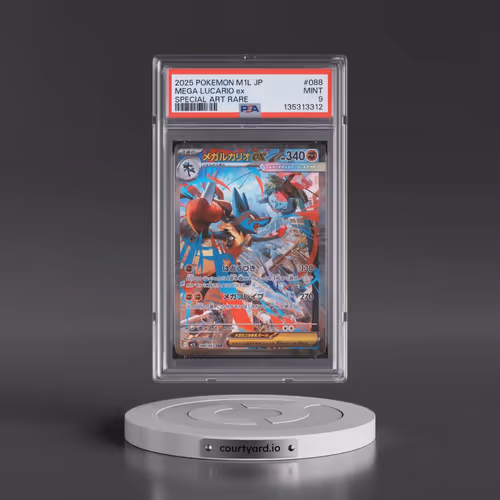 2025 Pokémon M1l-Mega Brave #088 Mega Lucario EX - Holo Special Art Rare (PSA 9 MINT)