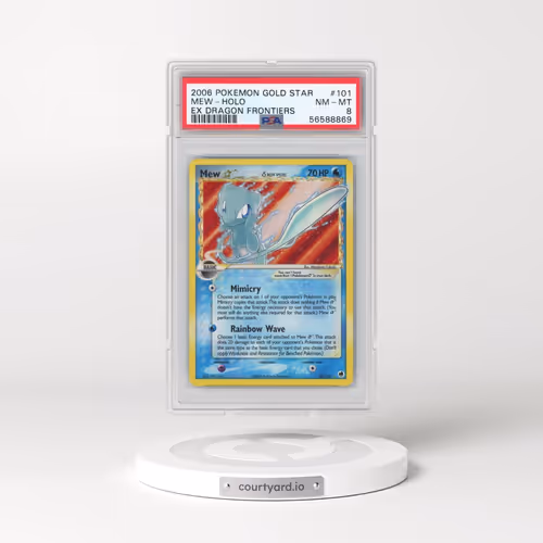 2006 Pokémon EX Dragon Frontiers #101 Mew - Holo Gold Star (PSA 8 NM-MT)