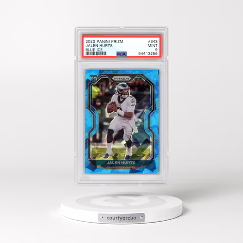 2020 Panini Prizm #343 Jalen Hurts - Blue Ice (PSA 9 MINT)