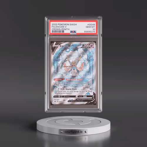 2023 Pokémon Sword and Shield Crown Zenith #GG48 Zacian V - Holo Full Art (PSA 10 GEM MINT)