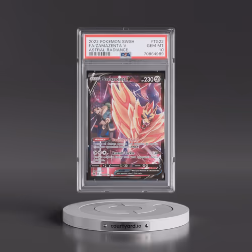 2022 Pokémon Sword & Shield Astral Radiance #TG22 Zamazenta V - Holo Full Art (PSA 10 GEM MINT)