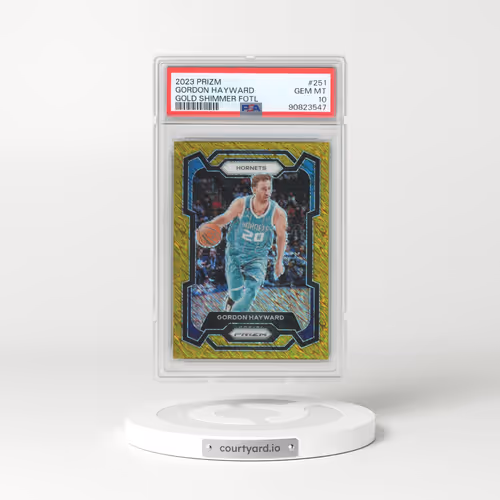 2023 Panini Prizm #251 Gordon Hayward - Gold Shimmer Fotl (PSA 10 GEM MINT)