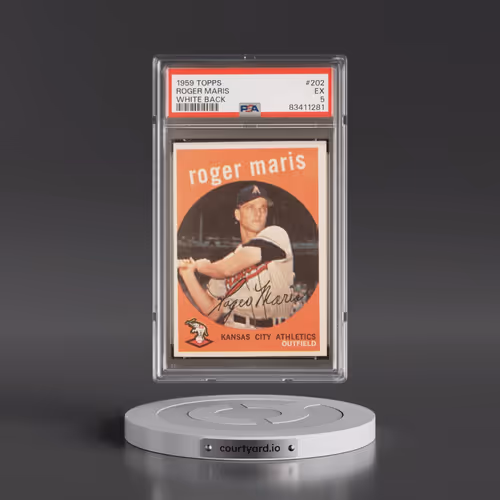 1959 Topps #202 Roger Maris - White Back (PSA 5 EX)