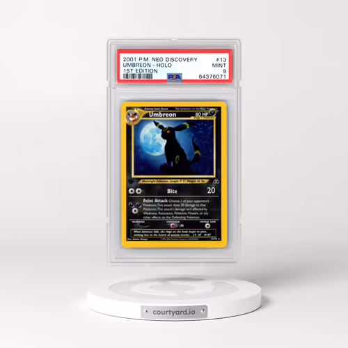 2001 Pokémon Neo Discovery #13 Umbreon - 1st Edition Holo (PSA 9 MINT)