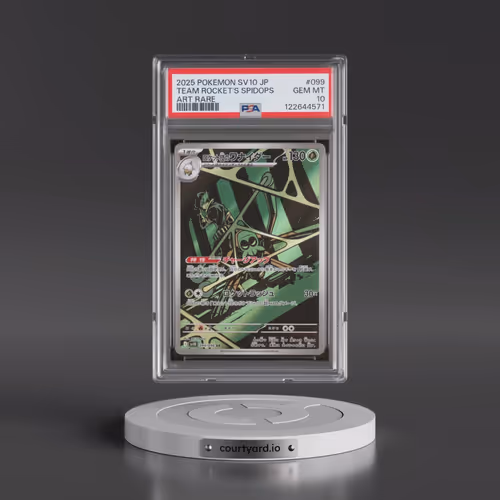 2025 Pokémon SV10-Glory of Team Rocket #099 Team Rocket's Spidops - Art Rare (PSA 10 GEM MINT)