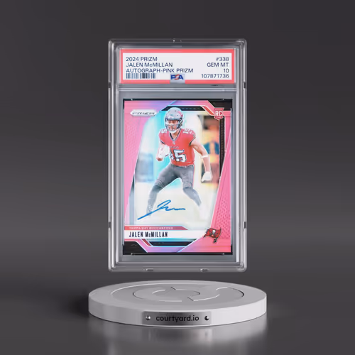 2024 Panini Prizm #338 Jalen McMillan - Autograph-Pink Prizm (PSA 10 GEM MINT)
