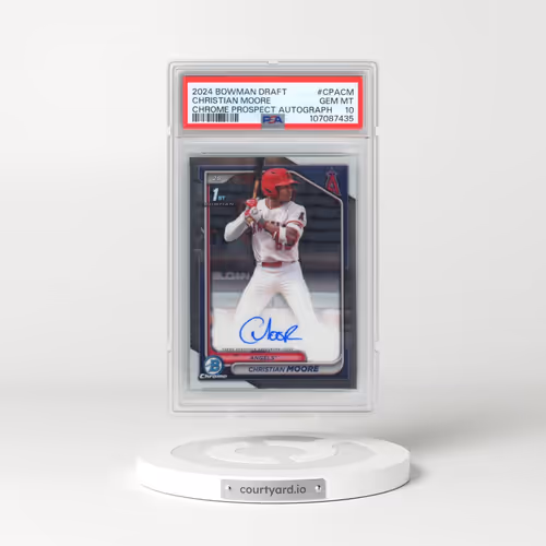 2024 Bowman Draft Chrome Prospect Autographs #CPACM Christian Moore (PSA 10 GEM MINT)