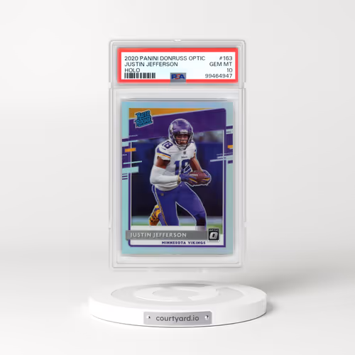 2020 Panini Donruss Optic #163 Justin Jefferson - Holo (PSA 10 GEM MINT)