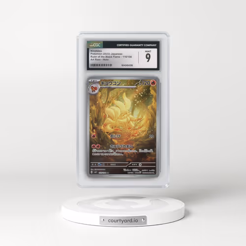 2023 Ruler of the Black Flame #110/108 Ninetales - Art Rare (CGC 9 MINT)