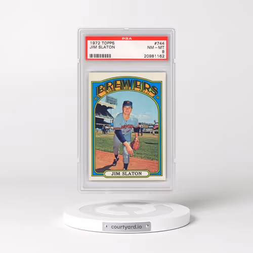 1972 Topps #744 Jim Slaton (PSA 8 NM-MT)