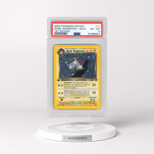 2000 Pokémon Rocket #11 Dark Magneton - 1st Edition Holo (PSA 6 EX-MT)