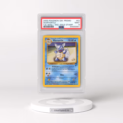 2000 Pokémon Game Promo #63 Wartortle - Top Deck Magazine w/Wizards Gold Stamp (PSA 9 MINT)