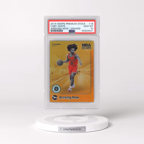 2019 Panini Hoops Premium Stock Arriving Now #16 Coby White - Orange (PSA 10 GEM MINT)