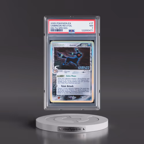 2005 Pokémon EX Delta Species #17 Umbreon - Reverse Foil (PSA 7 NM)