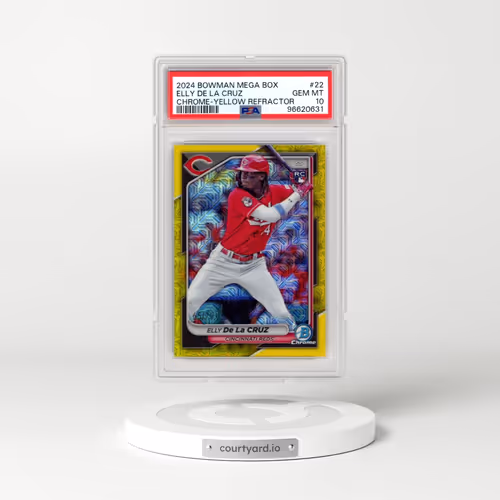 2024 Bowman Mega Box Chrome #22 Elly de La Cruz - Yellow Refractor (PSA 10 GEM MINT)