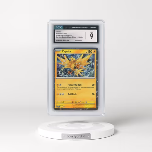2023 Black Star Promos - Scarlet & Violet SVP EN #157 Zapdos - Surging Sparks 3-Pack Blister C. Holo (CGC 9 MINT)