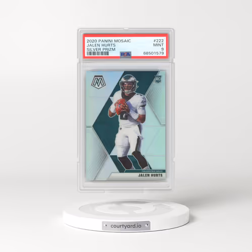 2020 Panini Mosaic #222 Jalen Hurts - Silver Prizm (PSA 9 MINT)