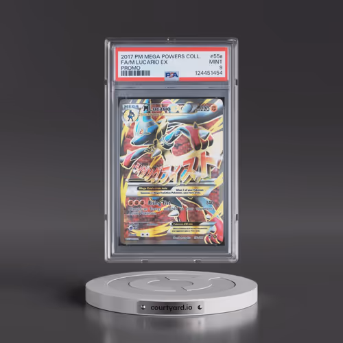 2017 Pokémon Mega Powers Collection Promo #55a M Lucario EX - Holo Full Art (PSA 9 MINT)