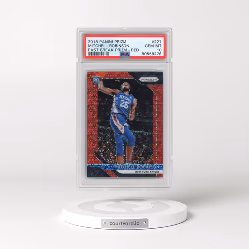 2018 Panini Prizm #227 Mitchell Robinson - Fast Break Prizm-Red (PSA 10 GEM MINT)