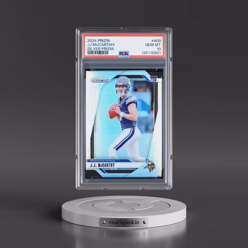 2024 Panini Prizm #400 JJ McCarthy - Silver Prizm (PSA 10 GEM MINT)