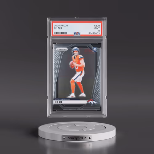 2024 Panini Prizm #309 Bo Nix (PSA 9 MINT)