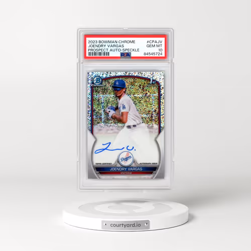 2023 Bowman Chrome Prospect Autographs #CPAJV Joendry Vargas - Speckle Refractor (PSA 10 GEM MINT)