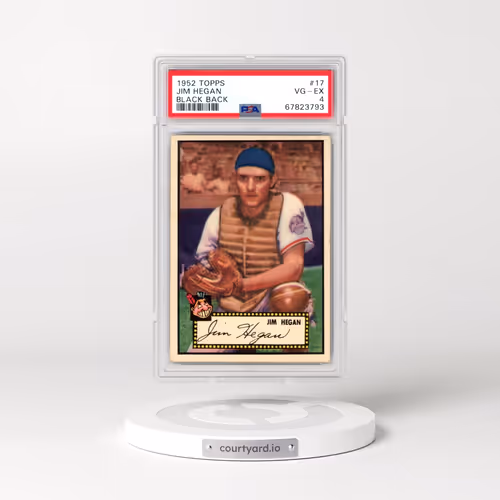 1952 Topps #17 Jim Hegan - Black Back (PSA 4 VG-EX)