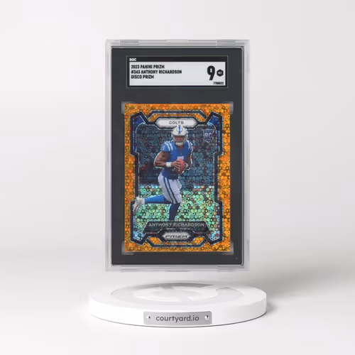 2023 Panini Prizm #343 Anthony Richardson - Disco Prizm (SGC 9 MINT)