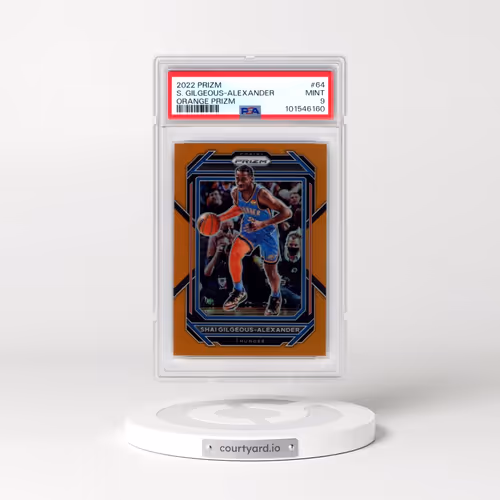 2022 Panini Prizm #64 Shai Gilgeous-Alexander - Orange Prizm (PSA 9 MINT)