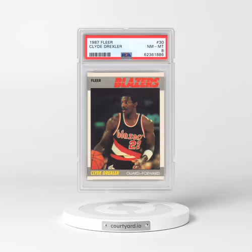 1987 Fleer #30 Clyde Drexler (PSA 8 NM-MT)