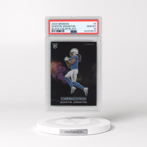 2023 Panini Obsidian Black Color Blast #5 Quentin Johnston (PSA 10 GEM MINT)