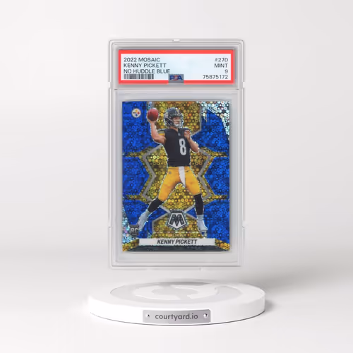 2022 Panini Mosaic #270 Kenny Pickett - No Huddle Blue (PSA 9 MINT)