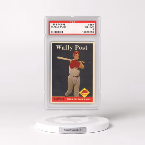 1958 Topps #387 Wally Post (PSA 6 EX-MT)