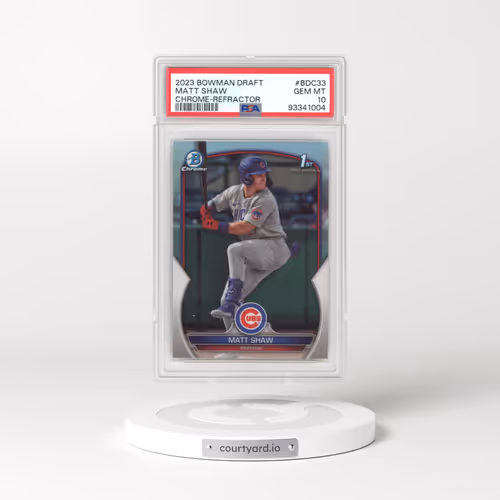 2023 Bowman Draft #BDC33 Matt Shaw - Chrome-Refractor (PSA 10 GEM MINT)