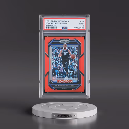2022 Panini Prizm Monopoly #77 Domantas Sabonis - Red Prizm (PSA 9 MINT)