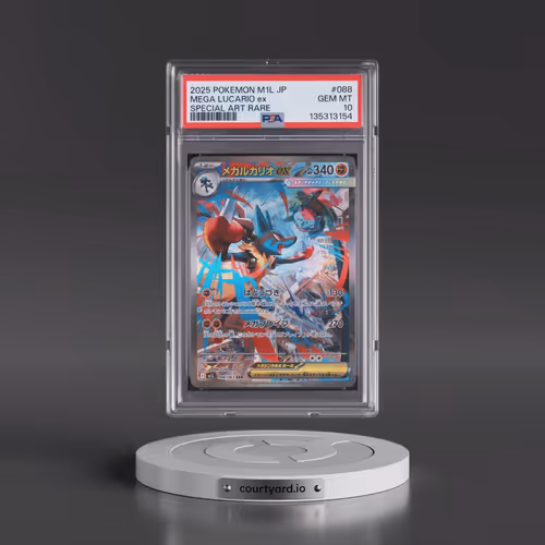 2025 Pokémon M1l-Mega Brave #088 Mega Lucario EX - Holo Special Art Rare (PSA 10 GEM MINT)