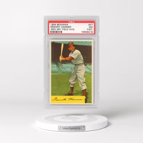 1954 Bowman #47 Granny Hamner - .953/.951 Field Avg. (PSA 7 NM)